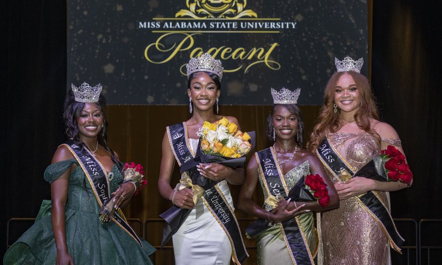 Participants in the Miss Alabama State University Pageant