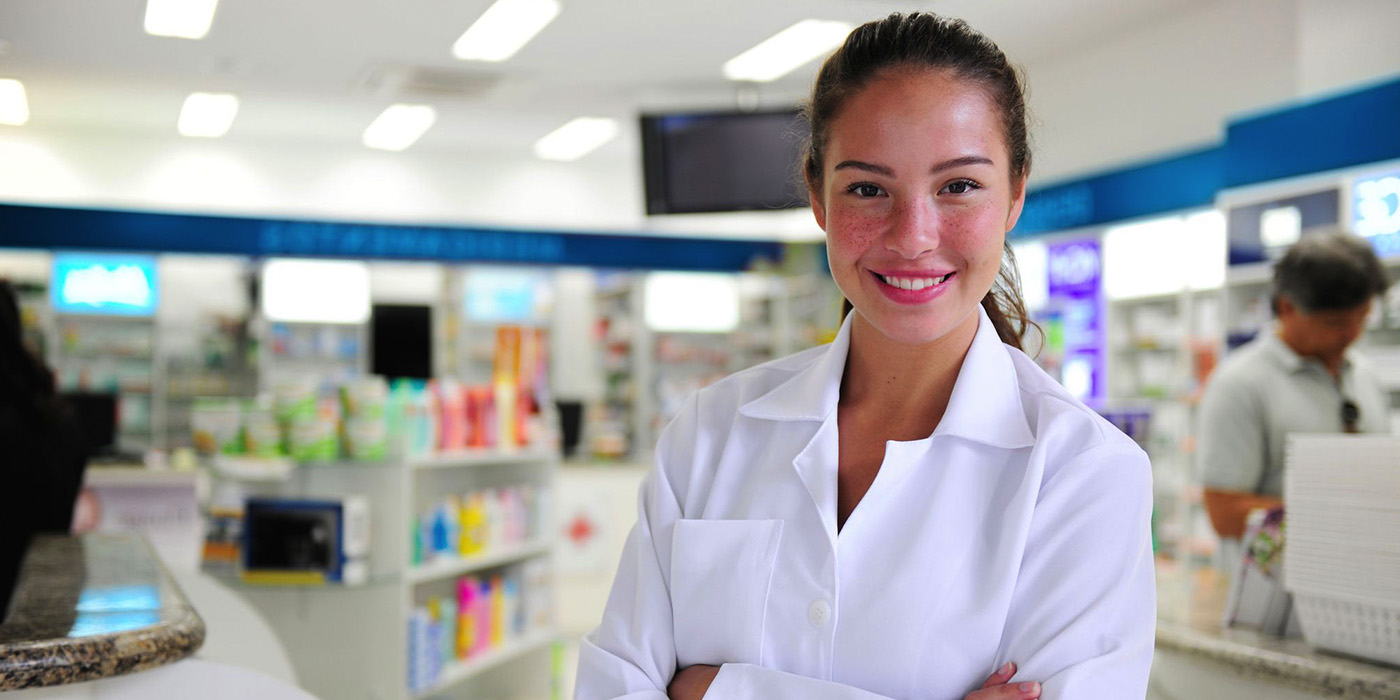 female doctor- pharmacy 